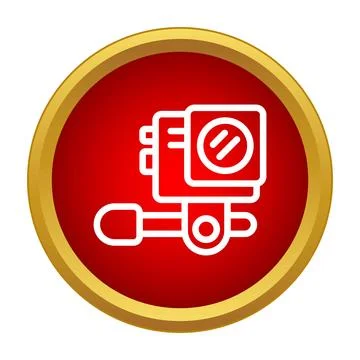 Action camera recording video content icon design Stockillustratie