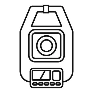 Action camera recording video line art icon Stockillustratie