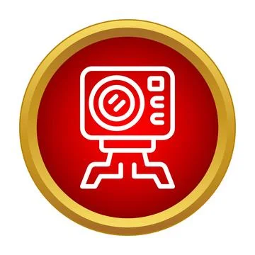 Action camera recording video on a tripod icon Illustration