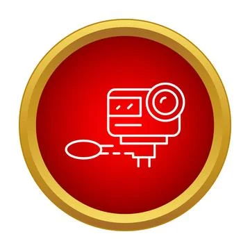 Action camera recording video using microphone icon Stock Illustration