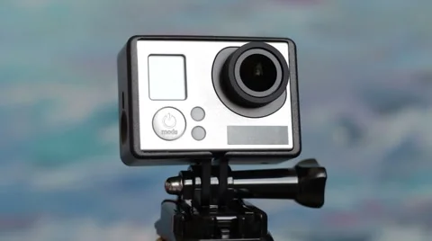 Action camera rotates around its axis Stock Footage 58469753