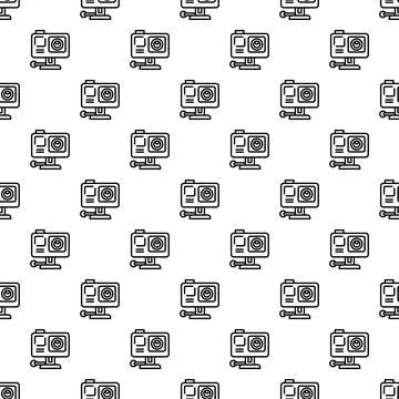 Action camera seamless pattern for extreme adventure video recording イラスト素材
