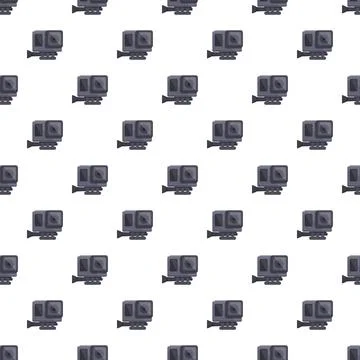Action camera seamless pattern for extreme sports video Stock Illustration