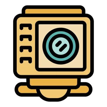 Action camera showing battery life and recording status icon Stock Illustration