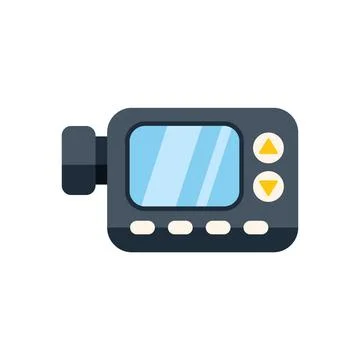 Action camera showing blank screen for recording video content Stock Illustration