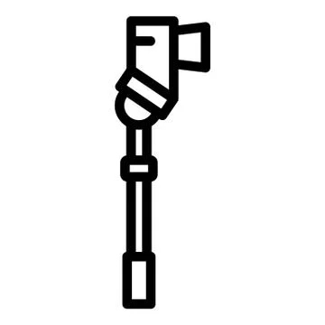 Action camera side view icon, outline style Stock Illustration