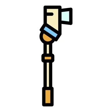 Action camera side view icon color outline vector Ilustración de archivo