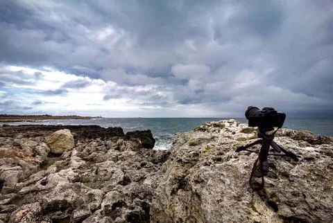 Action camera on a tripod Stock Photos