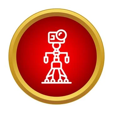 Action camera on tripod recording video icon Illustrazione stock