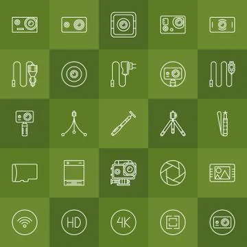 Action camera vector set Stock Illustration
