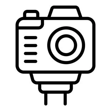 Action camera video icon outline vector. Profit data Stock Illustration