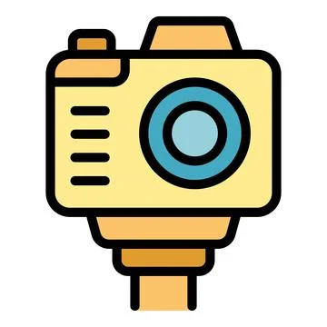 Action camera video icon vector flat Stockillustratie