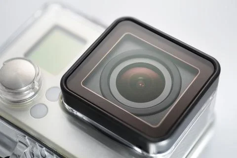 Action camera in waterproof case Stock Photos