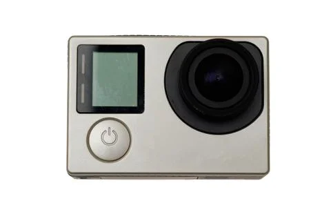 Action Camera on a white background. Stock Photos