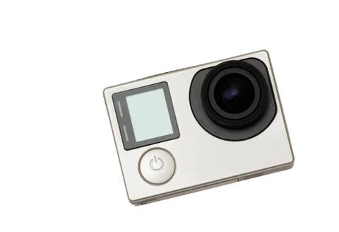 Action Camera on a white background. Foto stock
