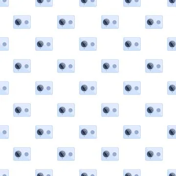 Action cameras creating seamless surveillance technology pattern Stock Illustration