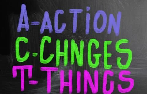 Action changes things Stock-Illustration