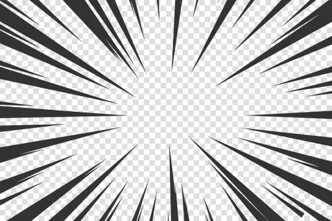 Action comic cartoon speed effect. Black manga movement anime manga flash Stock Illustration