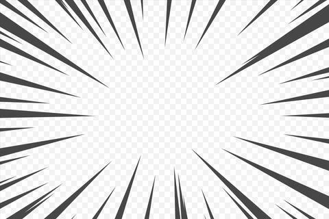 Action comic cartoon speed effect. Black manga movement anime manga flash Stock Illustration