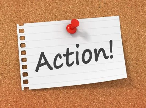 Action concept  3d illustration Stock Illustration