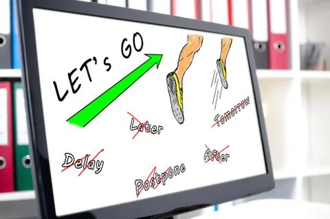 Action concept on a computer screen 스톡 사진