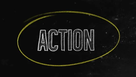 Action concept written on blackboard Stock Footage 146771742
