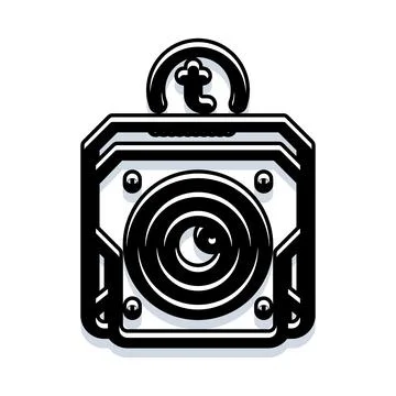 Action digital camera recording outdoor video footage Stock Illustration