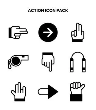 Action DuoTone Design Icons Pack Stockillustratie