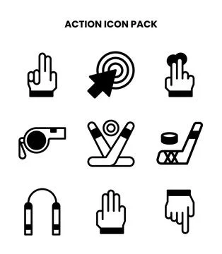Action DuoTone Vector Icons Pack Ilustración de archivo