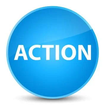 Action elegant cyan blue round button 스톡 일러스트