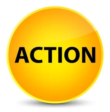 Action elegant yellow round button Stock Illustration