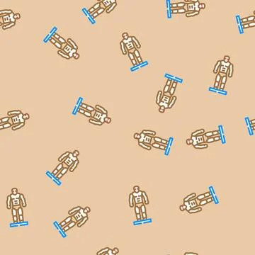 Action figure toy child vector seamless pattern Stock Illustration