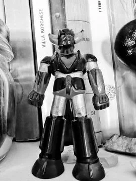 An action figure of UFO Robot, also known in Italian as Atlas UFO Robot. Stock Photos