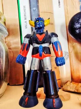 An action figure of UFO Robot, also known in Italian as Atlas UFO Robot. Stock Photos
