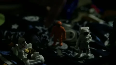 Action Figures Nighttime Stock Footage 64691284