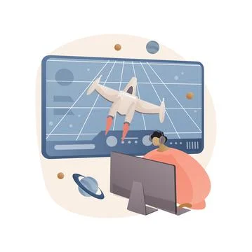 Action game abstract concept vector illustration. Stock Illustration