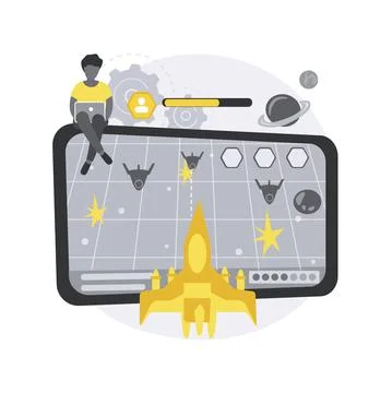 Action game abstract concept vector illustration. Stock Illustration