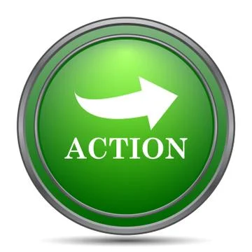Action icon. Internet button on white background.. Stock Illustration