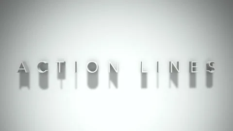 Action lines 3D title animation white text on a white background Stock Footage 298898686