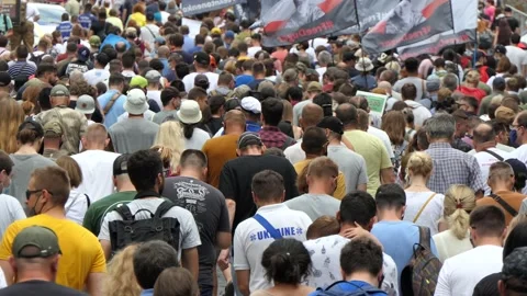 The action, marching, move, procession, parade - for solving the problem. Stock Footage 134329096