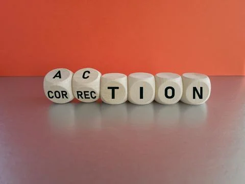 Action or correction symbol. Stock Photos