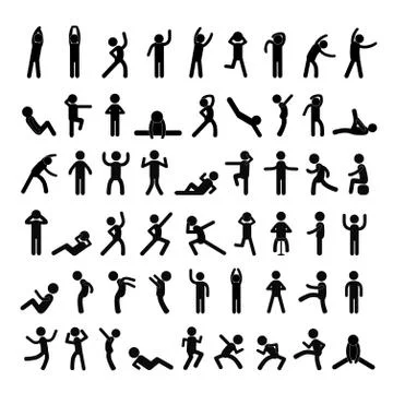 Action people symbol Stock Illustration