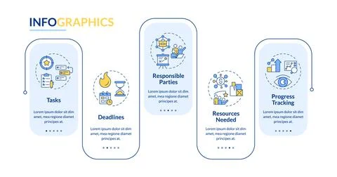 Action plan components rectangle infographic vector Stock Illustration