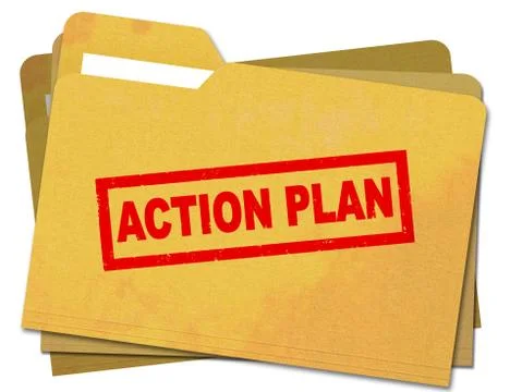 Action Plan Folder Stock Illustration