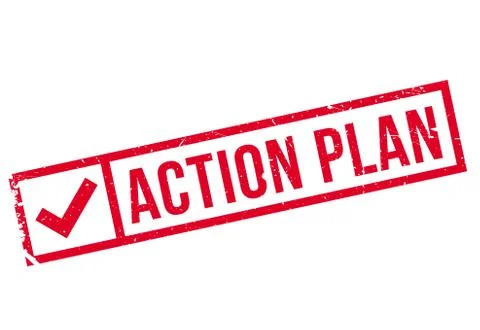 Action plan stamp Stock Illustration