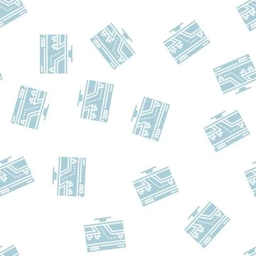 Action platform video game glyph seamless pattern イラスト素材
