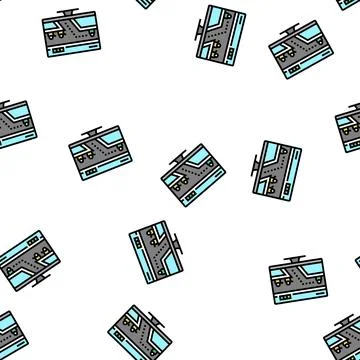 Action platform video game vector seamless pattern Stock Illustration