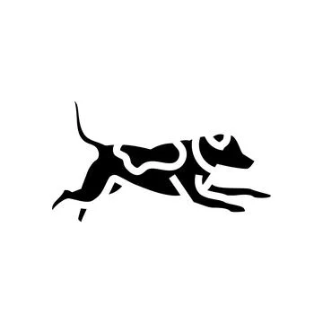 Action pose dog competition show show glyph icon vector illustration Stock Illustration