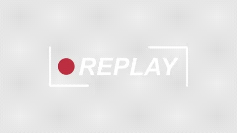 Action replay sign loop animation on transparent background. Stock Footage 312140268