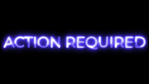 Action Required Animation Neon Text 库存影片 328501842